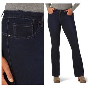 NWT Lee Women's Shape Illusions Mid-Rise Bootcut Jean Nightfall Blue SZ 18P